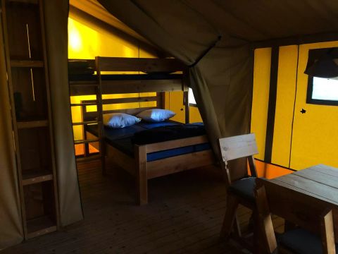 TENTE TOILE ET BOIS 5 personnes - Tente Kalahari XL 3 Pièces 5 Personnes Sans Sanitaire