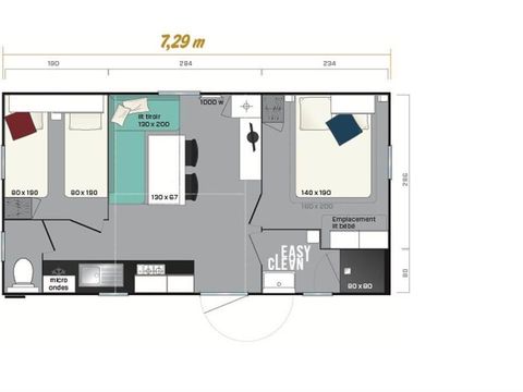Mobilhome 4 personnes - CORNOUILLER