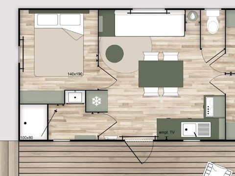 BUNGALOW 7 personnes - Tamaris 3 chambres - 2025