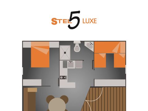 BUNGALOW 5 personnes - BUNGALOW STEL-5 PLUS Climatisation + Voiture 5 pers.
