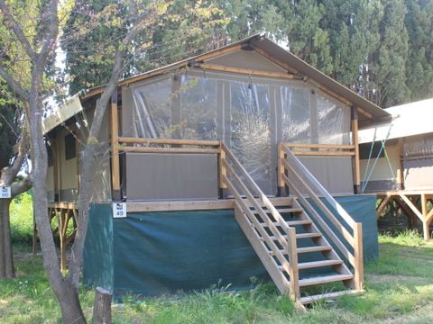 Tente en toile et en bois 5 personnes - Lodge Confort Kenya