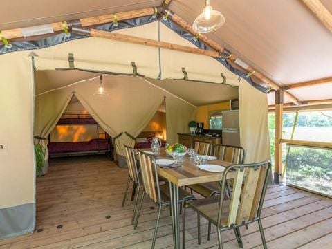 Tente en toile et en bois 5 personnes - Lodge Confort Kenya