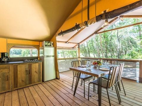 Tente en toile et en bois 5 personnes - Lodge Confort Kenya