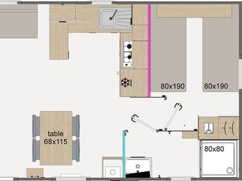 MOBILHOME 4 personnes - Confort - 2 chambres