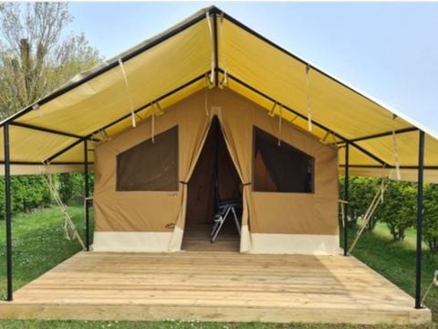 Tente en toile et en bois 4 personnes - Tente Safari