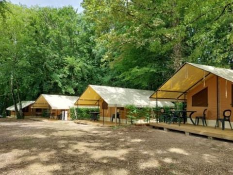 Tente en toile et en bois 4 personnes - Tente Safari