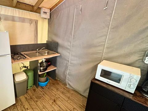 TENTE TOILE ET BOIS 5 personnes - Caba'nature 3 Pièces 5 Personnes
