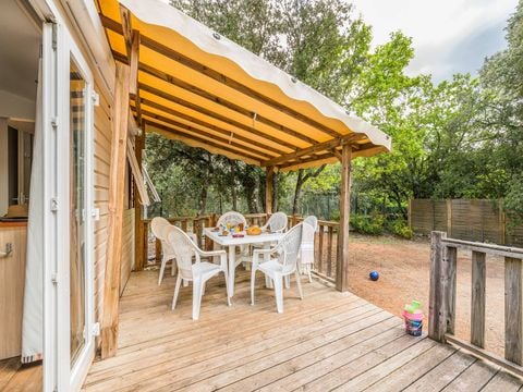 MOBILHOME 6 personnes - Classic | 2 Ch. | 4/6 Pers. | Terrasse surélevée | 1 SDB | Clim