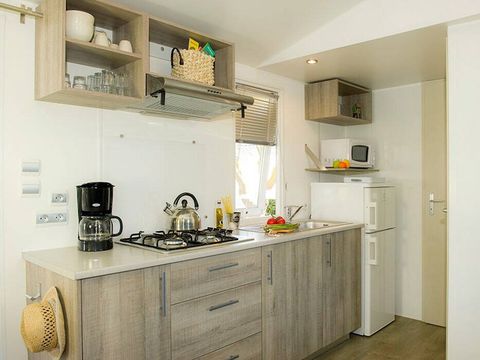 Mobilhome 5 personnes - Mobil-home | Comfort | 2 Ch. | 5 Pers. | Terrasse surélevée | 2 SDB | Clim.