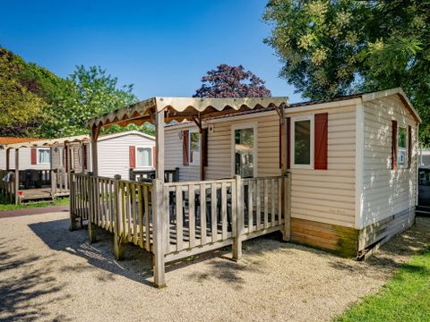 Mobilhome 5 personnes - Mobil-home | Comfort | 2 Ch. | 5 Pers. | Terrasse surélevée | 2 SDB | Clim.