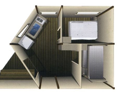 BUNGALOW TOILÉ 4 personnes - STYLE JUNIOR (Sans sanitaires)