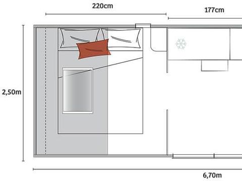 BUNGALOW TOILÉ 4 personnes -  Coco Sweet Standard 16m² 2 chambres - sans sanitaires 4 pers