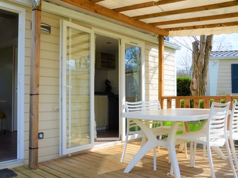 MOBILHOME 6 personnes - Mobile-home Premium 29m² - 2 chambres climatisation +TV + lave vaisselle 4 pers