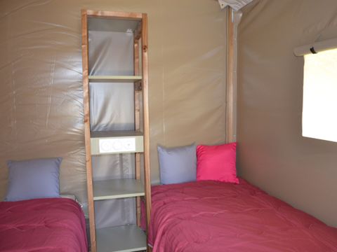 TENTE TOILE ET BOIS 6 personnes - NEW//Tente Woodlodge Confort Family 34m² (3ch - 6pers) - sans sanitaire