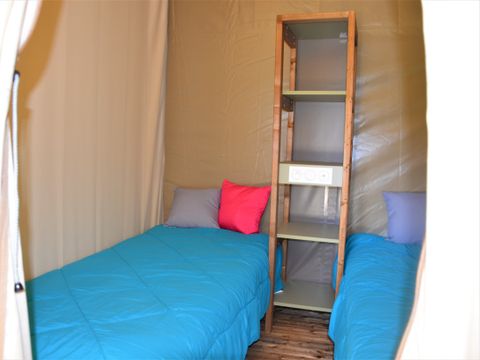 TENTE TOILE ET BOIS 4 personnes - NEW// Tente Woodlodge Confort 23m² (2ch - 4pers) - sans sanitaire