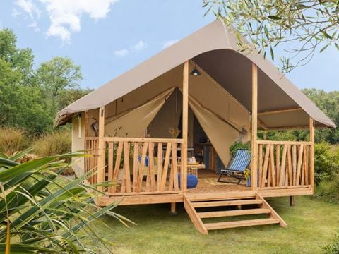 TENTE TOILE ET BOIS 4 personnes - CABANE LODGE