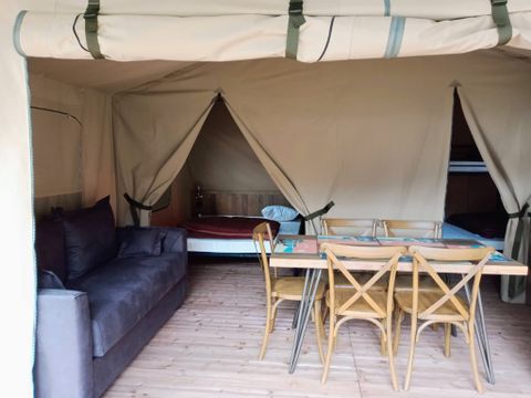 Tente en toile et en bois 7 personnes - Tente Lodge - KENYA