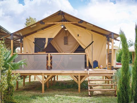 Tente en toile et en bois 5 personnes - Tente Lodge - BALI