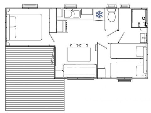 MOBILHOME 4 personnes - FAMILY PREMIUM 28m²