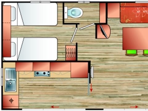 MOBILHOME 6 personnes - 4/6 places 30m² Confort +