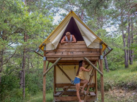 Tente en toile et en bois 2 personnes - Tente Standard "Bivouac" 5m² - 1 chambre - sans sanitaire