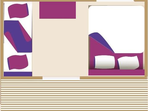 HÉBERGEMENT INSOLITE 4 personnes - Cabane Insolite "Hobbit" 10m² - 1 chambre avec Clim + Terrasse + espace repas + sanitaire privé