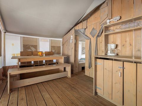 Tente en toile et en bois 5 personnes - Polari - Tente Safari de luxe