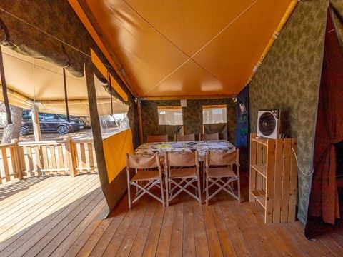 TENTE TOILE ET BOIS 5 personnes - Polari - Tente Safari Relax