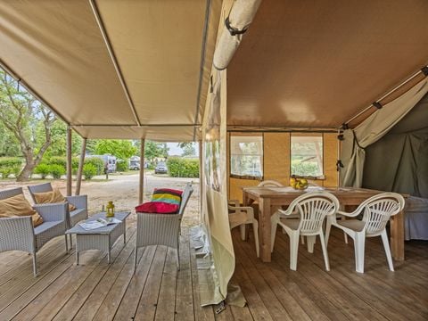 TENTE TOILE ET BOIS 5 personnes - Polari - Tente safari Harmony