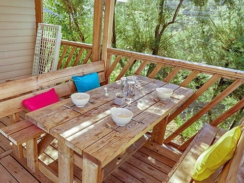 MOBILHOME 4 personnes - Premium | 2 Ch. | 4 Pers. | Terrasse surélevée | Clim. | TV