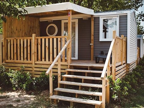 MOBILHOME 2 personnes - Comfort | 1 Ch. | 2 Pers. | Terrasse surélevée | Clim. | TV