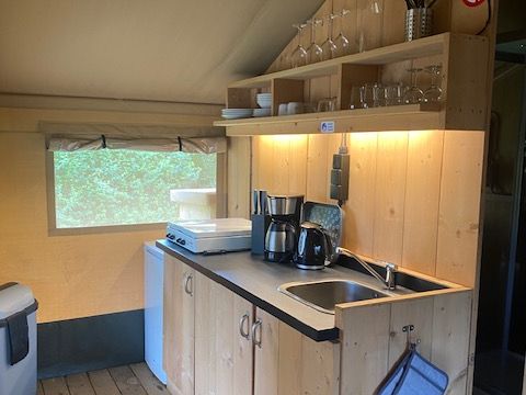 TENTE TOILE ET BOIS 4 personnes - Tente safari de luxe Woody 25 