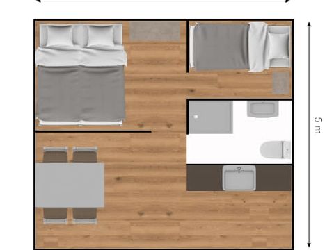 TENTE TOILE ET BOIS 4 personnes - Tente safari de luxe Woody 25 