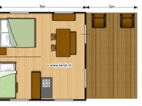 Tente en toile et en bois 4 personnes - Safaritent sans sanitaire