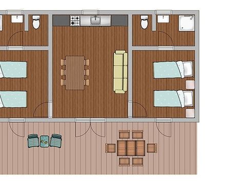 Chalet 6 personnes - Classic XL | 2 Ch. | 4/6 Pers.