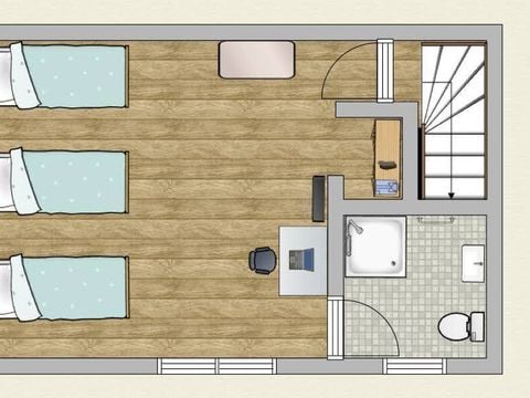 APPARTEMENT 6 personnes - Appartement | 2 Ch. | 4/6 Pers. | Terrasse surélevée non couverte | 2 SDB | TV