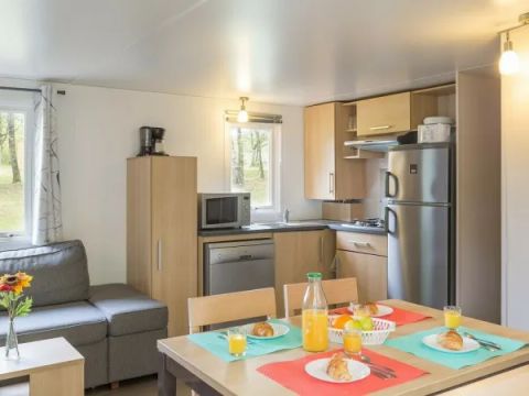 Mobilhome 6 personnes - Premium 3 chambres 2 salles de bain Lounge