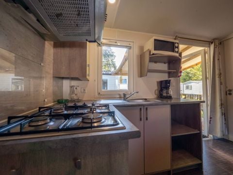 BUNGALOW 6 personnes - Mobil-home | Comfort | 3 Ch. | 6 Pers. | Terrasse surélevée | Clim.