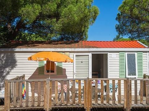 MOBILHOME 8 personnes - Mobil-home | Classic | 3 Ch. | 6/8 Pers. | Terrasse surélevée non couverte | Clim.