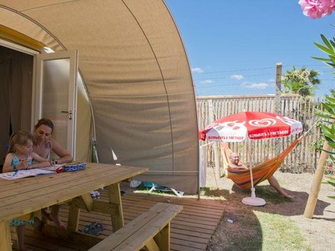 Tente en toile et en bois 4 personnes - C- Coco Lodge - 2 chambres 16m²