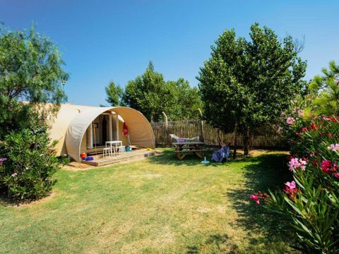 Tente en toile et en bois 4 personnes - C- Coco Lodge - 2 chambres 16m²