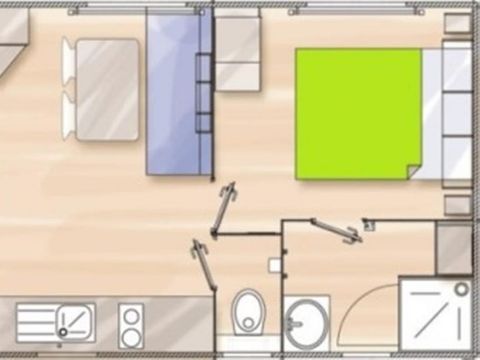 MOBILHOME 2 personnes - Le cabanon du forestier - 2/4