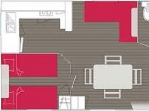 MOBILHOME 4 personnes - 2 CHAMBRES STANDARD