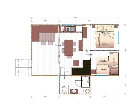 Lodge 4/5 personnes - Premium - 2 chambres