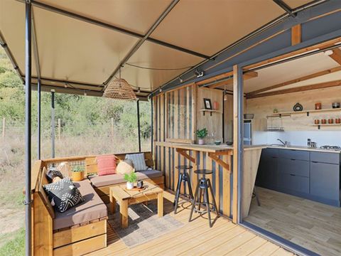 Mobilhome 5 personnes - Tiny Lodge - 2 chambres - 4 adultes - Max - 1 enfant