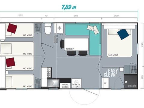 Mobilhome 6 personnes - Eco - 3 chambres