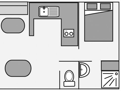 MOBILHOME 6 personnes - Gamme Suprême – 2 ch – 6 pers - Climatisation