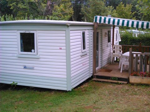 Mobilhome 4 personnes - Mobil-home Roitelet 24m², 2 Ad + 2 Enf , Terrasse couverte
