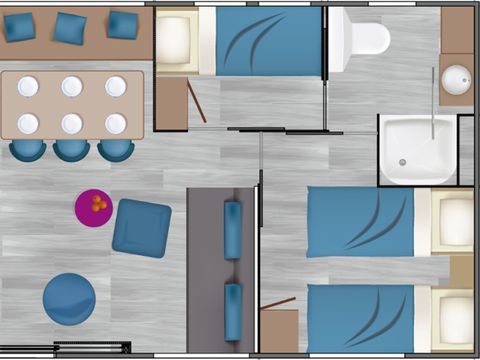 Mobilhome 8 personnes - Mobil-home Premium Gd Confort 40 m²