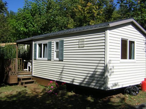 Mobilhome 5 personnes - Mobil-home Mésange 27m² , Terrasse couverte
